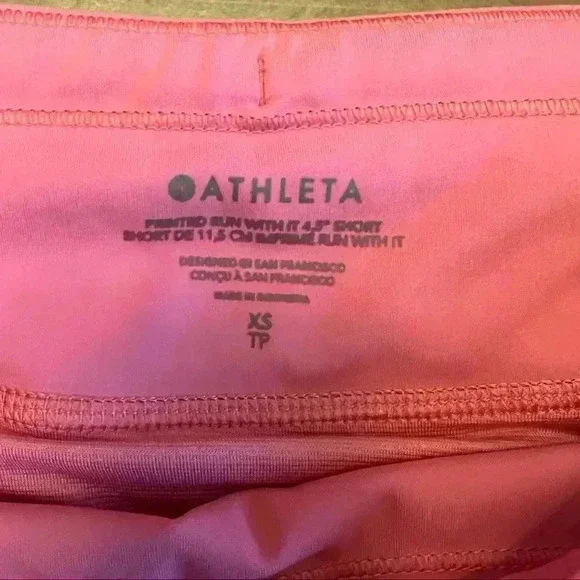 Athleta Pink Running Shorts Size XS - Picture 2 of 3